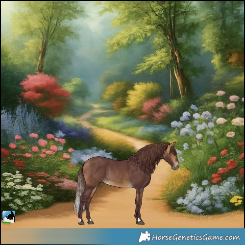 Horse Color:Chocolate Buckskin Mushroom Rabicano