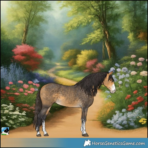 Horse Color:Buckskin Mushroom Sabino