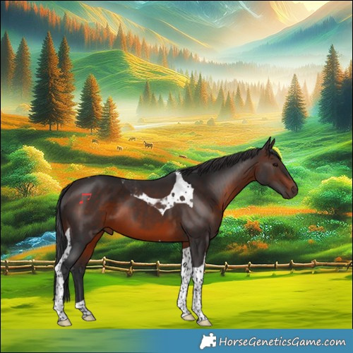Horse Color:Brown Tobiano 