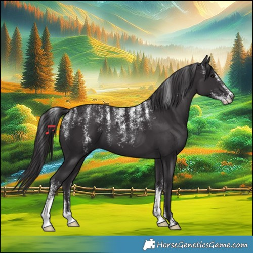 Horse Color:Powder White Smoky Black 