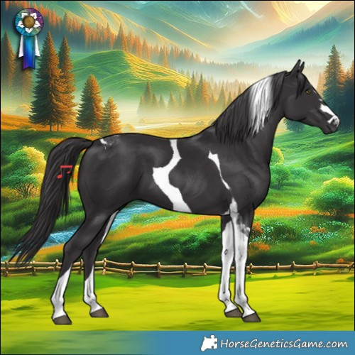 Horse Color:Smoky Black Chinchilla Tobiano