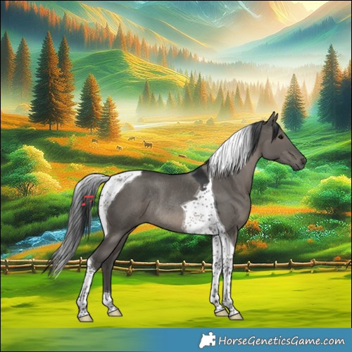 Horse Color:Grullo Tobiano Rabicano
