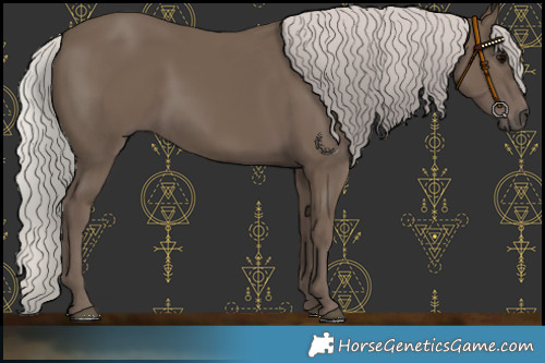 Horse Color:Silver Black 