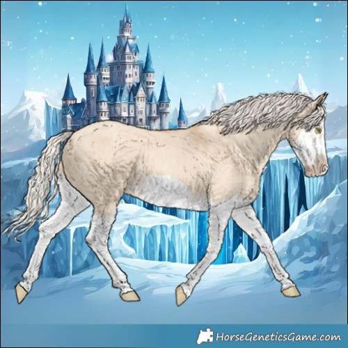Horse Color:Silver Classic Champagne Dun Splash Frame
