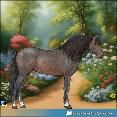 Horse Color:Brown Ice Rabicano