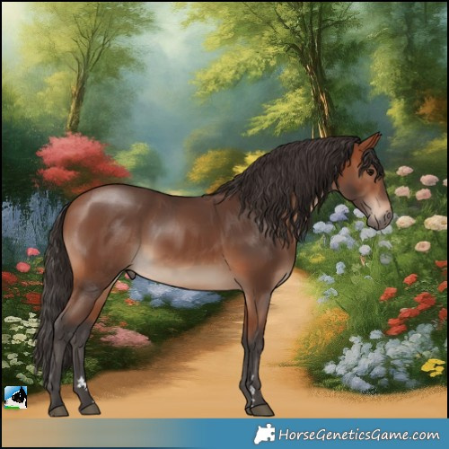 Horse Color:Bay Rabicano 