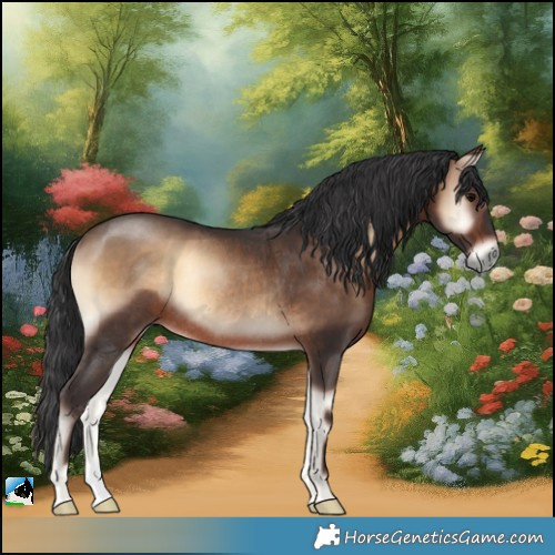 Horse Color:Brown Onyx Rabicano