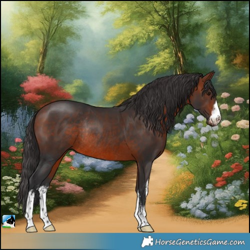 Horse Color:White Spotted Bay Mushroom Rabicano 