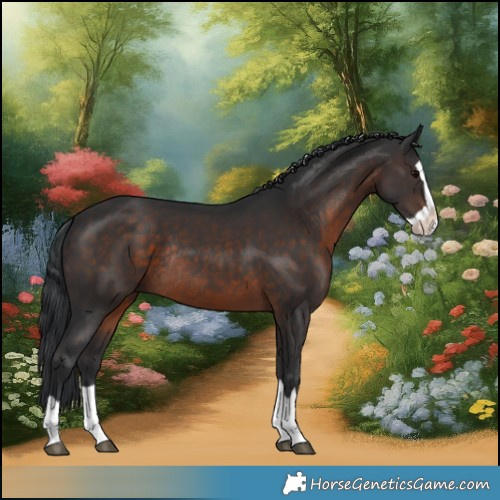 Horse Color:Brown Splash Rabicano