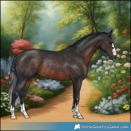 Horse Color:Brown Mushroom Rabicano