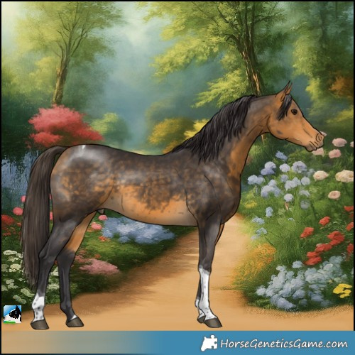 Horse Color:Buckskin Tobiano Rabicano 