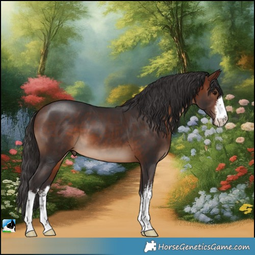 Horse Color:White Spotted Bay 
