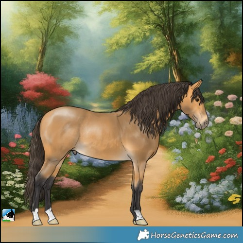 Horse Color:Buckskin Rabicano 