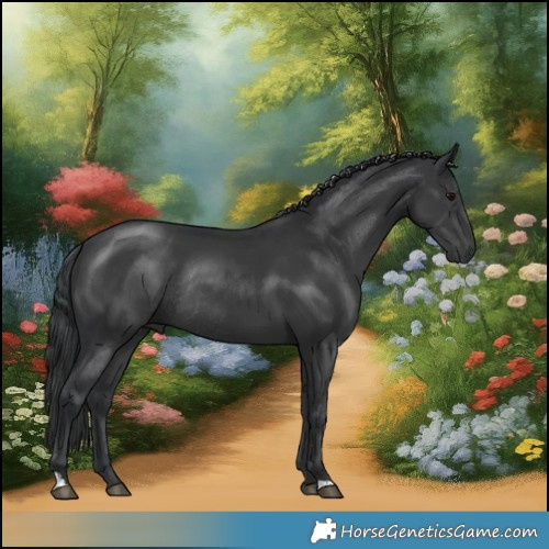 Horse Color:Black Mushroom Rabicano 