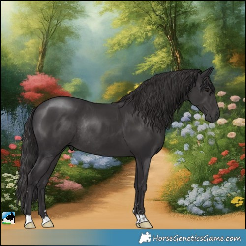 Horse Color:Smoky Black Rabicano 