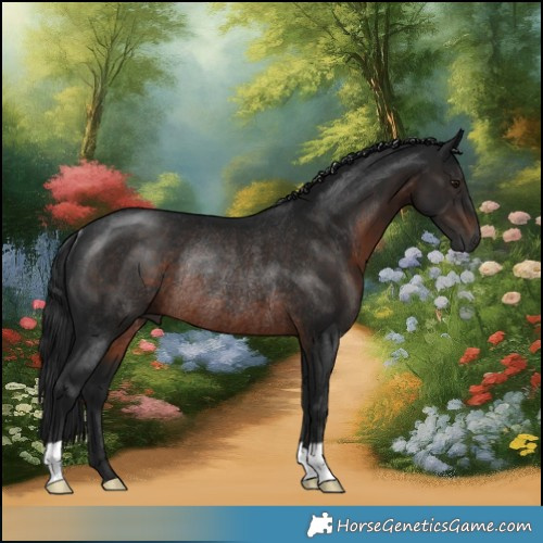 Horse Color:Gray Brown Mushroom Rabicano