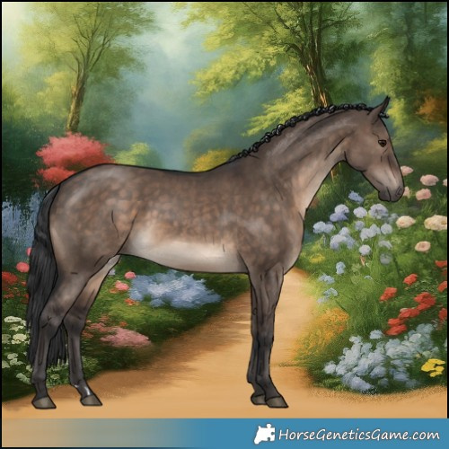 Horse Color:Brown Dun Rabicano