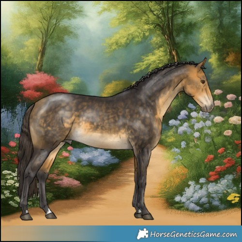 Horse Color:Buckskin Mushroom Rabicano 