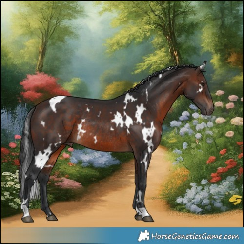 Horse Color:White Spotted Brown Rabicano 