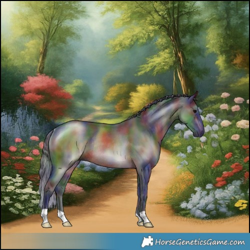 Horse Color:Nacre Brown Rabicano 