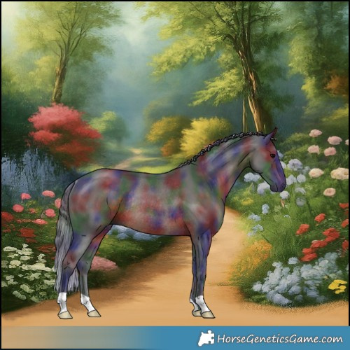 Horse Color:Nacre Brown Rabicano
