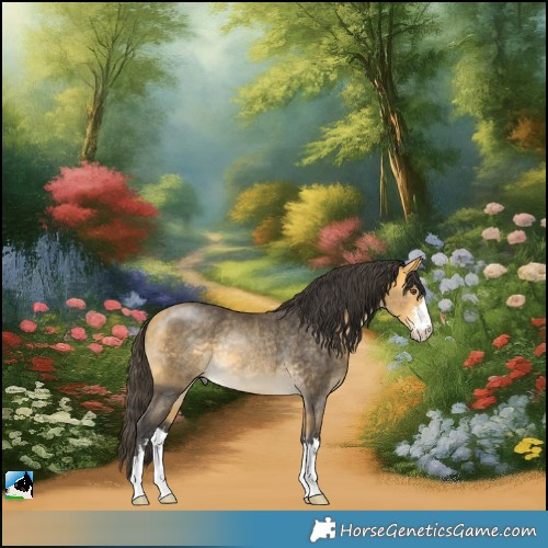 Horse Color:Buckskin Mushroom Rabicano