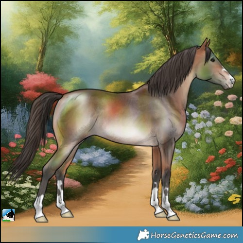 Horse Color:Bay Mushroom Rabicano 