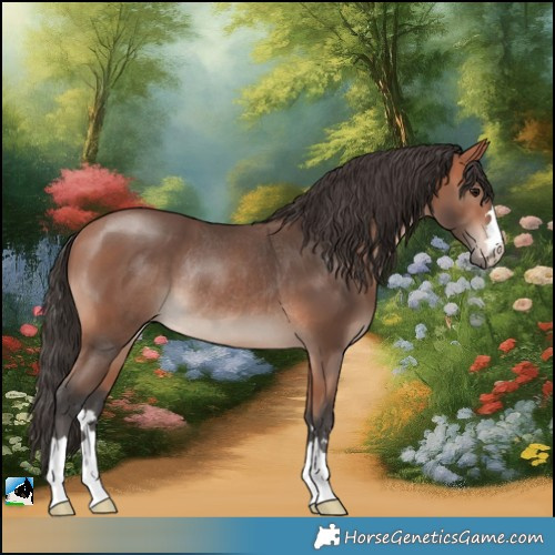 Horse Color:Bay Mushroom Rabicano