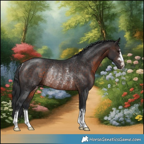 Horse Color:Brown Rabicano