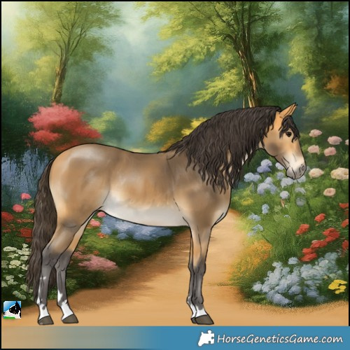 Horse Color:Buckskin Rabicano 