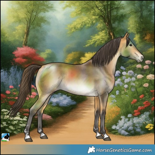 Horse Color:Buckskin Rabicano 