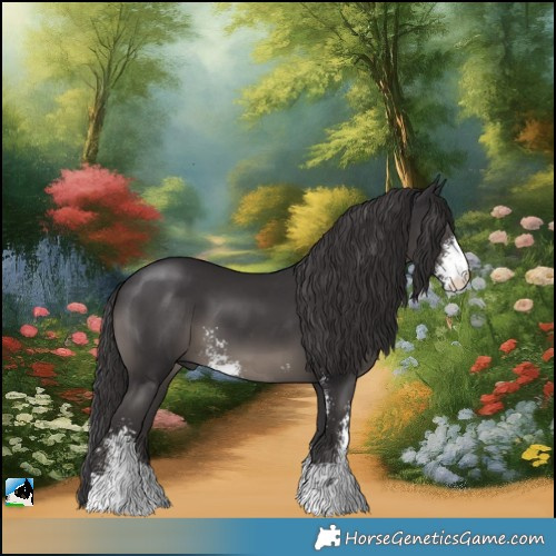 Horse Color:Smoky Black Mushroom Sabino 