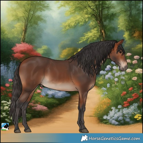 Horse Color:Bay Rabicano