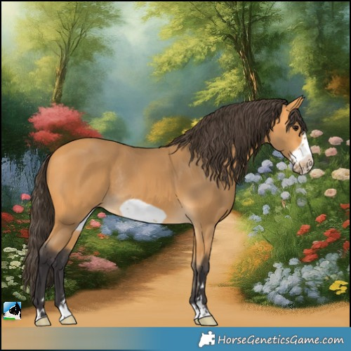 Horse Color:Buckskin Frame Rabicano