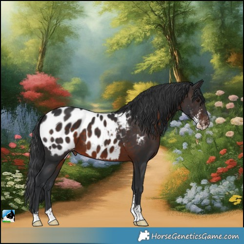 Horse Color:Brown Sabino Near Leopard