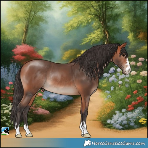 Horse Color:Bay Mushroom Rabicano 