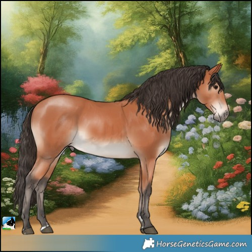 Horse Color:Bay Mushroom Rabicano