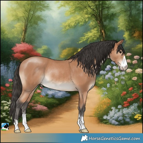 Horse Color:Bay Mushroom Rabicano 