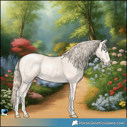 Horse Color:Perlino Mushroom Sabino Rabicano 