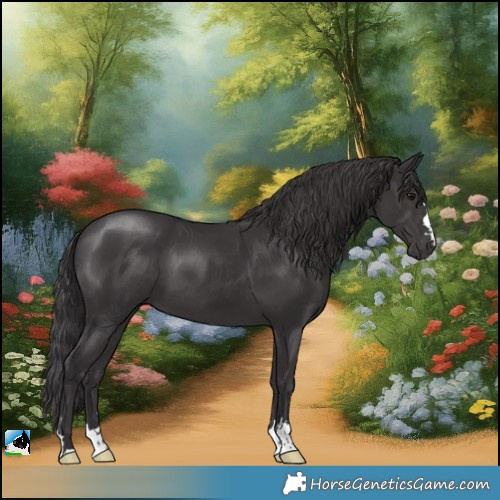 Horse Color:Smoky Black Mushroom