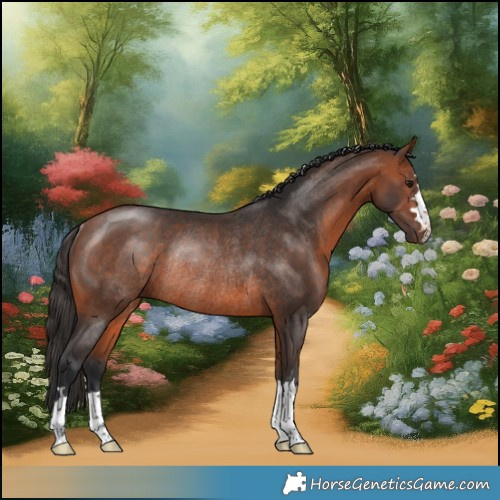 Horse Color:Bay Mushroom Rabicano