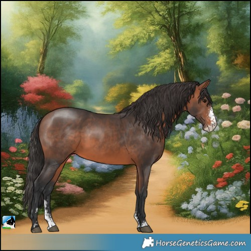 Horse Color:Bay Mushroom Sabino