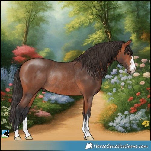 Horse Color:Bay Mushroom Rabicano