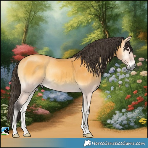 Horse Color:Buckskin Onyx Mushroom Rabicano