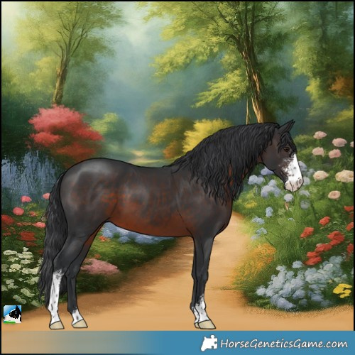 Horse Color:Brown Mushroom Sabino 
