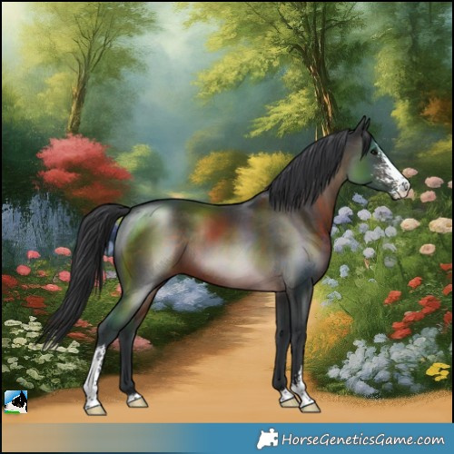 Horse Color:Brown Mushroom Sabino 