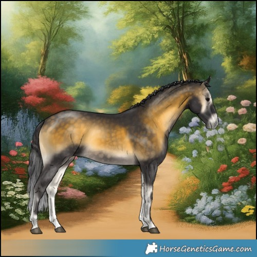Horse Color:Buckskin Onyx Rabicano