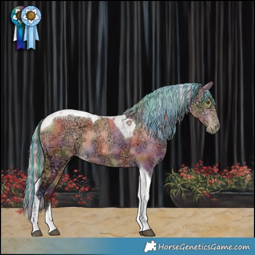Horse Color:Painted Nacre Silver Buckskin Ice Dun Tobiano