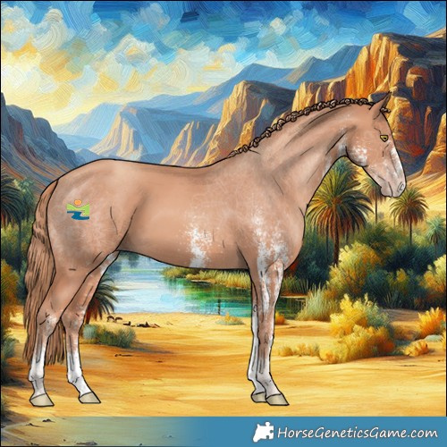 Horse Color:White Spotted Gold Champagne 
