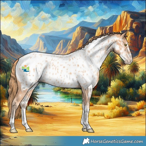 Horse Color:White Spotted Gold Champagne Near Leopard